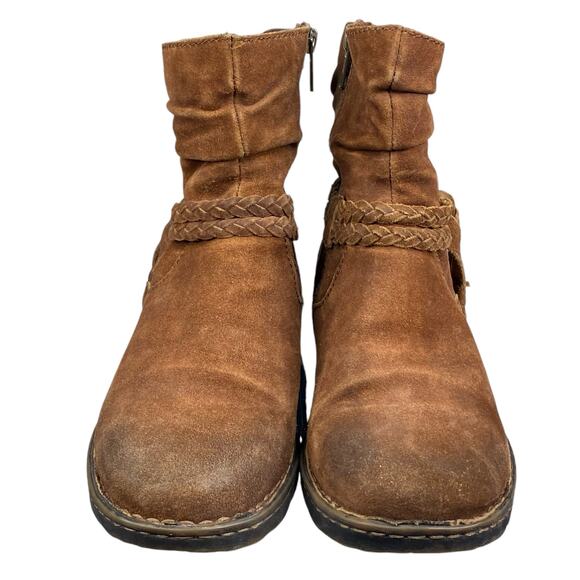 Born Women's Oueva Brown Suede Distressed Ankle Boot Size US 7 - Picture 7 of 10